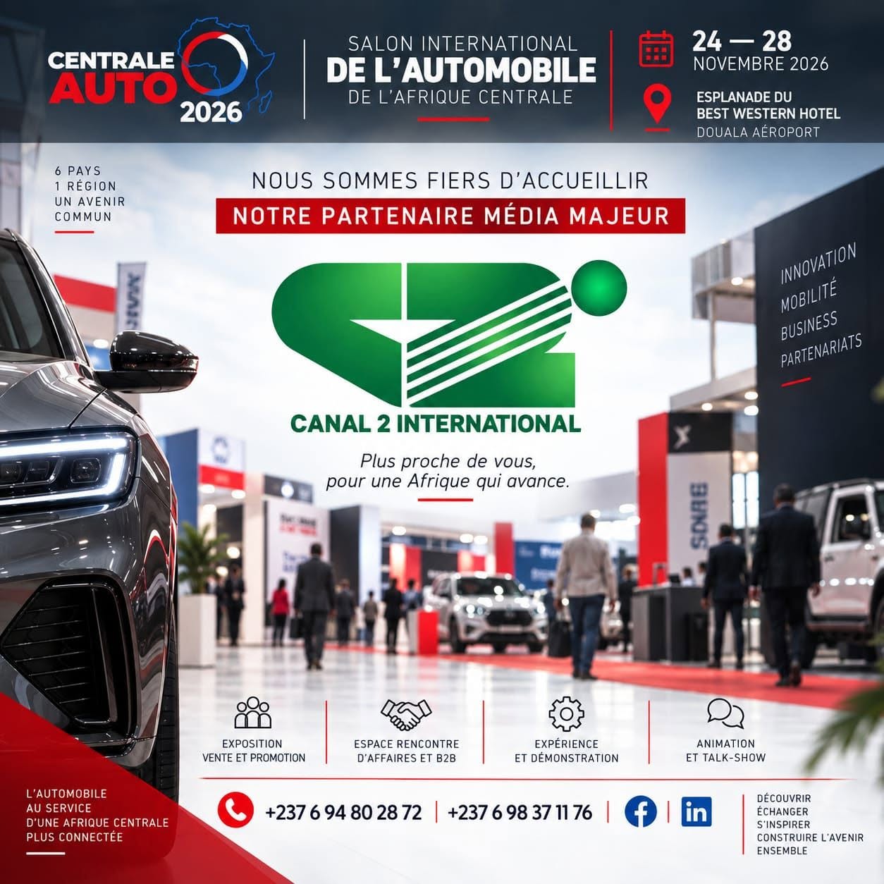 Affiche officielle du partenariat Canal 2 International